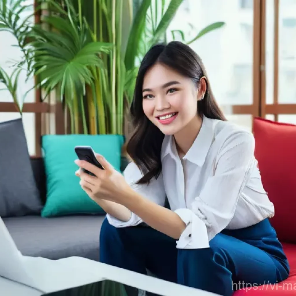 바이럴 마케팅과 소비자 신뢰의 중요성 - **Prompt: "Authentic Vietnamese KOC Reviewing Tech Gadget"**
"A bright, eye-level medium shot of...