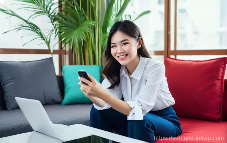 바이럴 마케팅과 소비자 신뢰의 중요성 - **Prompt: "Authentic Vietnamese KOC Reviewing Tech Gadget"**
"A bright, eye-level medium shot of...