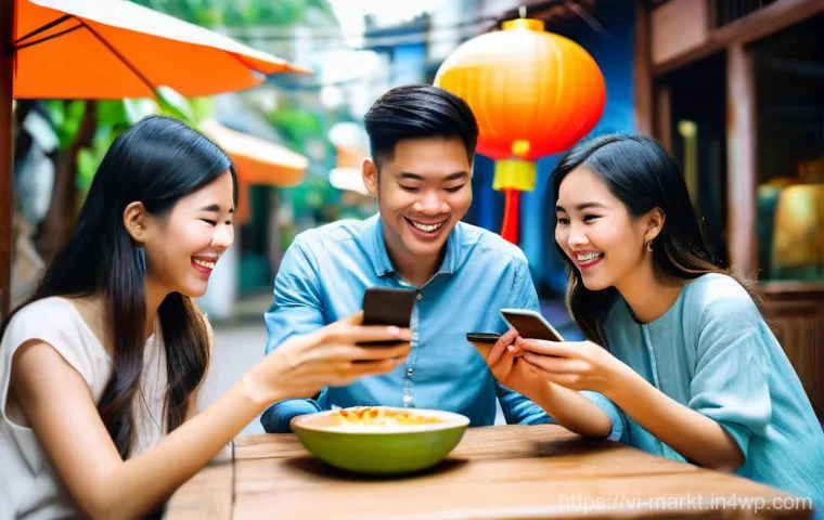 바이럴 마케팅과 소비자 신뢰의 중요성 - **Prompt: "Authentic Vietnamese KOC Reviewing Tech Gadget"**
    "A bright, eye-level medium shot of...
