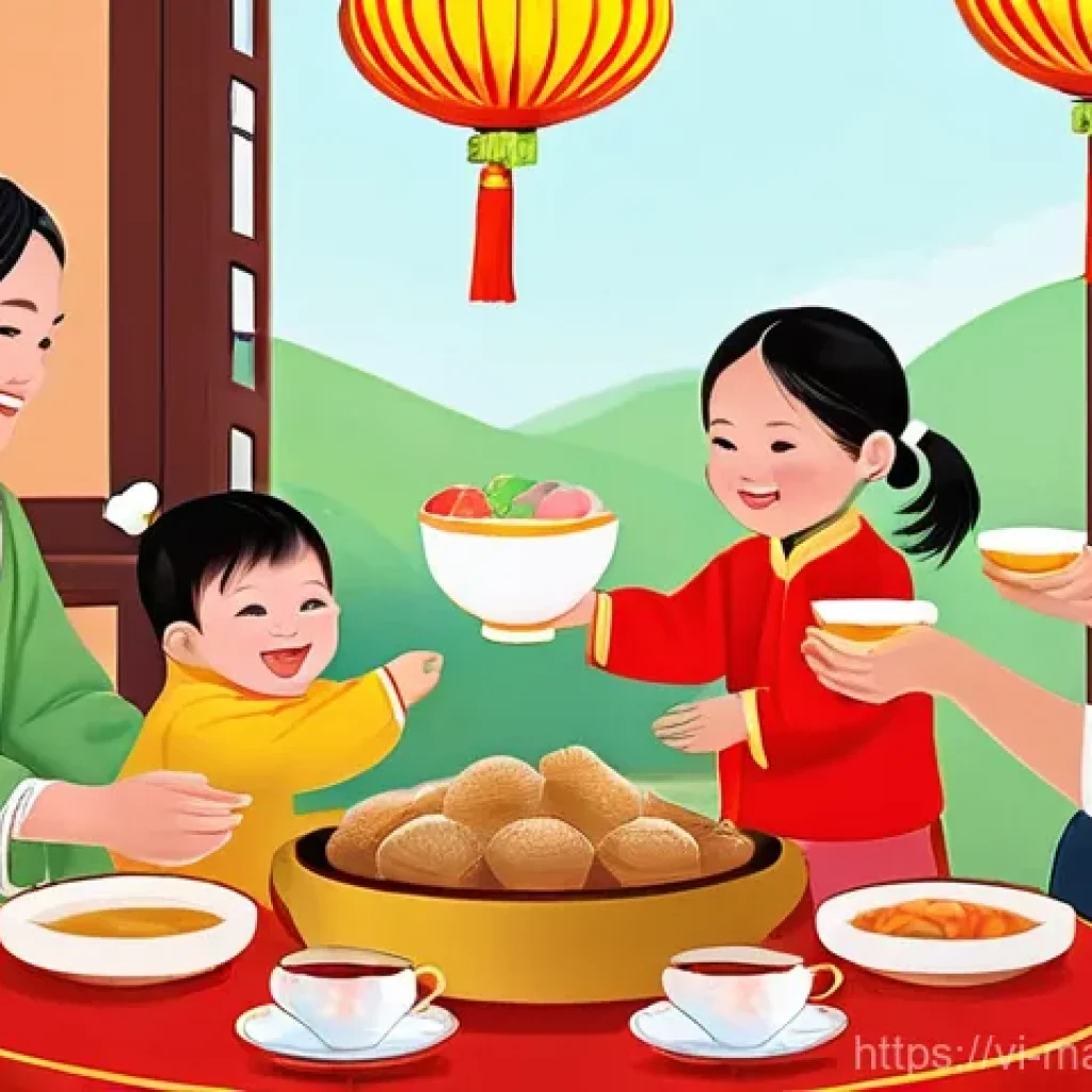 바이럴 마케팅을 위한 심리적 트리거 - **Prompt 1: "Tết Family Reunion"**
A heartwarming and vibrant illustration depicting a multi-gen...