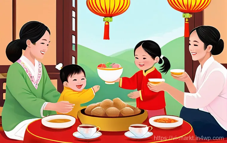 바이럴 마케팅을 위한 심리적 트리거 - **Prompt 1: "Tết Family Reunion"**
A heartwarming and vibrant illustration depicting a multi-gen...